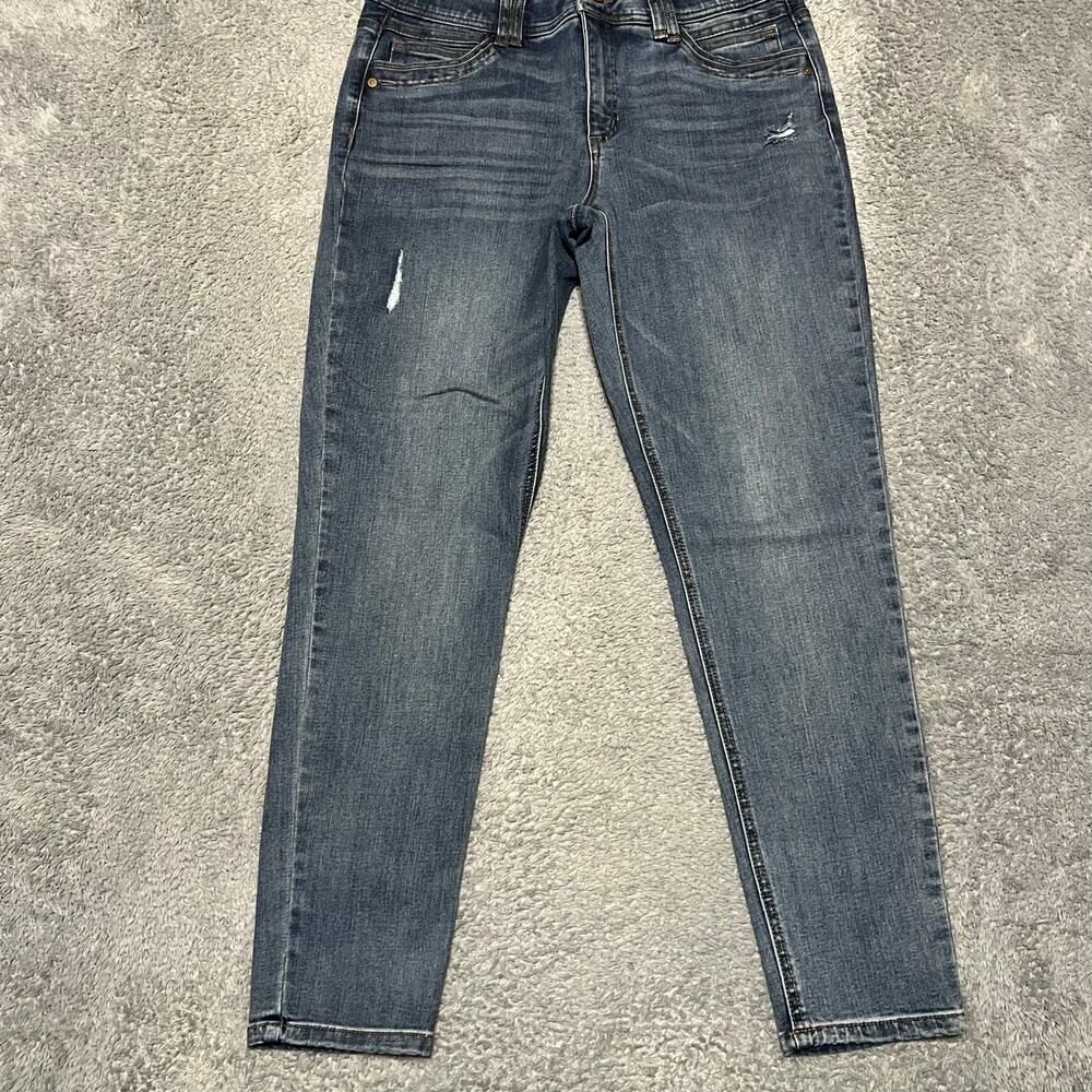 Democracy Jeans Womens 12 (34x28.5) Ab Solution Skinny Ankle High Rise Blue